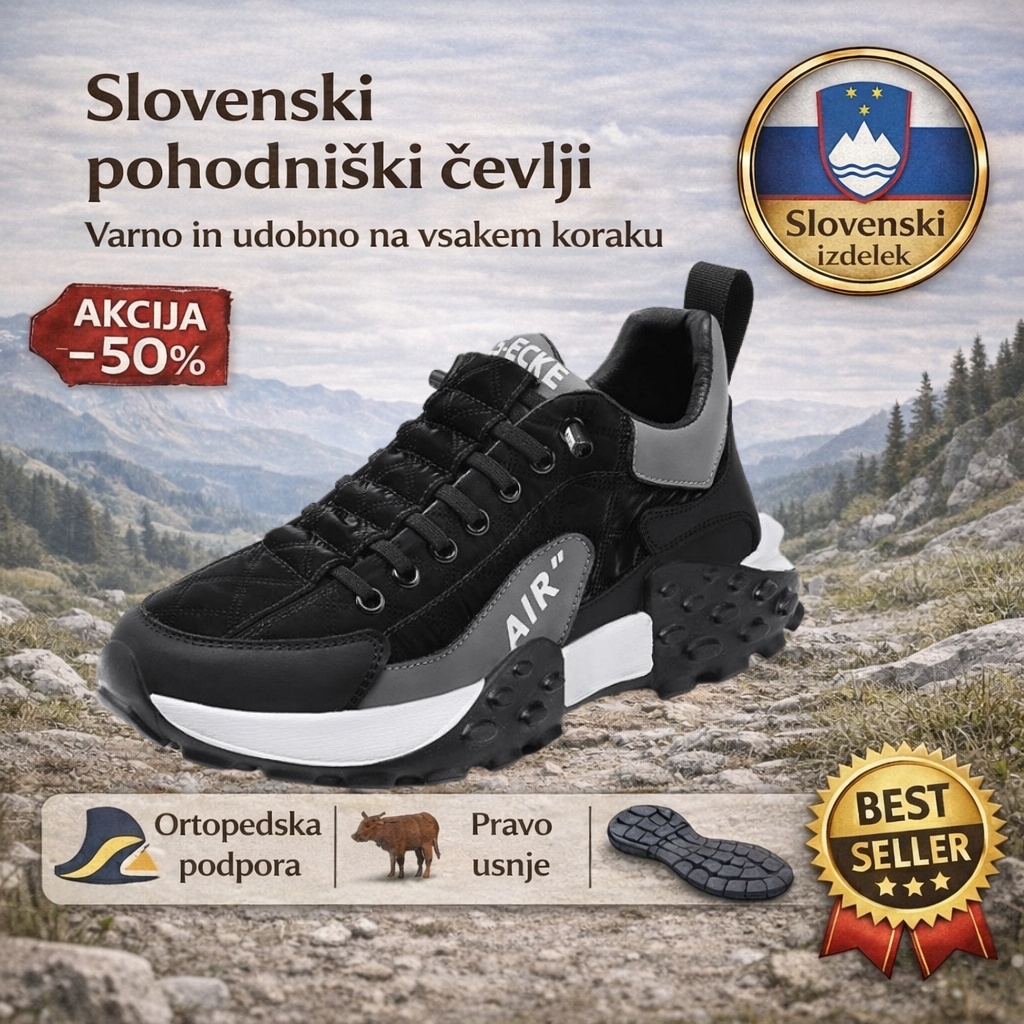 🔥Zadnji dan! 50 % popust! ⏰Ergonomsko oblikovani čevlji za prosti čas ✅ Mehki in udobni, z odlično oporo🦶 Učinkovito lajšajo bolečine v stopalih