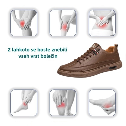 🔥50% popust! ⏰Ergonomsko oblikovani ortopedski čevlji za moške, izdelani iz telečjega usnja ✅Mehki, udobni in izjemno oporni🦶 - Učinkovito lajšajo bolečine v stopalih