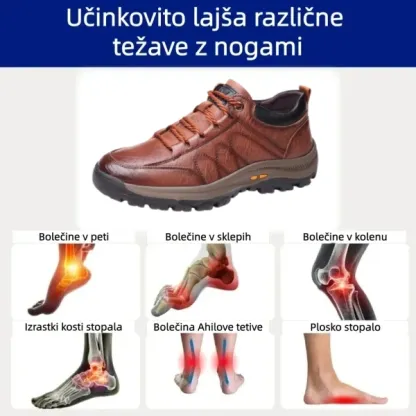 🎁Časovno omejena posebna ponudba🐂 Moški ortopedski čevlji, izdelani iz avstralske telečje kože👞 ročno šivani, vodoodporni in nedrseči✅, podpora stopalnega loka - udobna hoja.