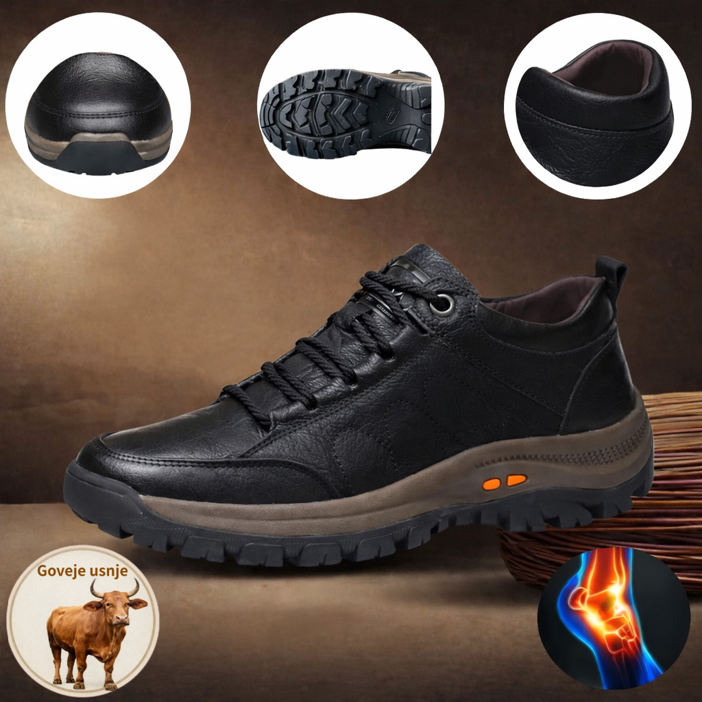 🐂 Ortopedski udobni čevlji iz italijanskega telečjega usnja 🦶 Podpora za lok za zmanjšanje pritiska na stopalo ✅ Nedrseči podplati za stabilno in udobno hojo