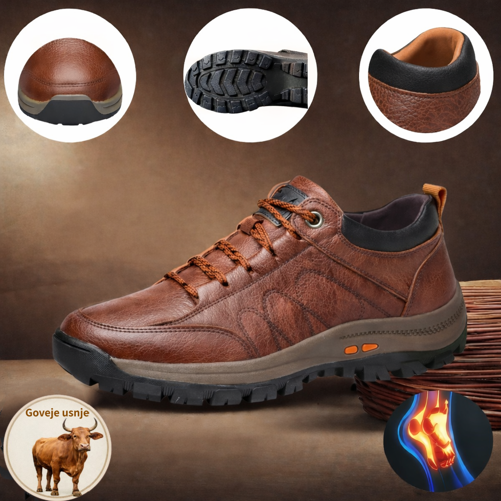 🐂 Ortopedski udobni čevlji iz italijanskega telečjega usnja 🦶 Podpora za lok za zmanjšanje pritiska na stopalo ✅ Nedrseči podplati za stabilno in udobno hojo