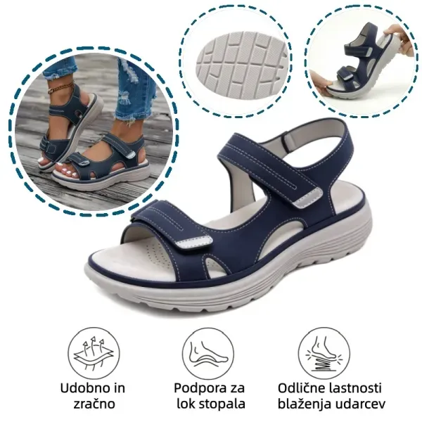 🔥50 % popust danes - ne zamudite priložnosti! Poletni ortopedski sandali, ergonomsko oblikovani ✅ Lajšajo bolečine v stopalih, nedrseči in zračni, nastavljivi Velcro ✅