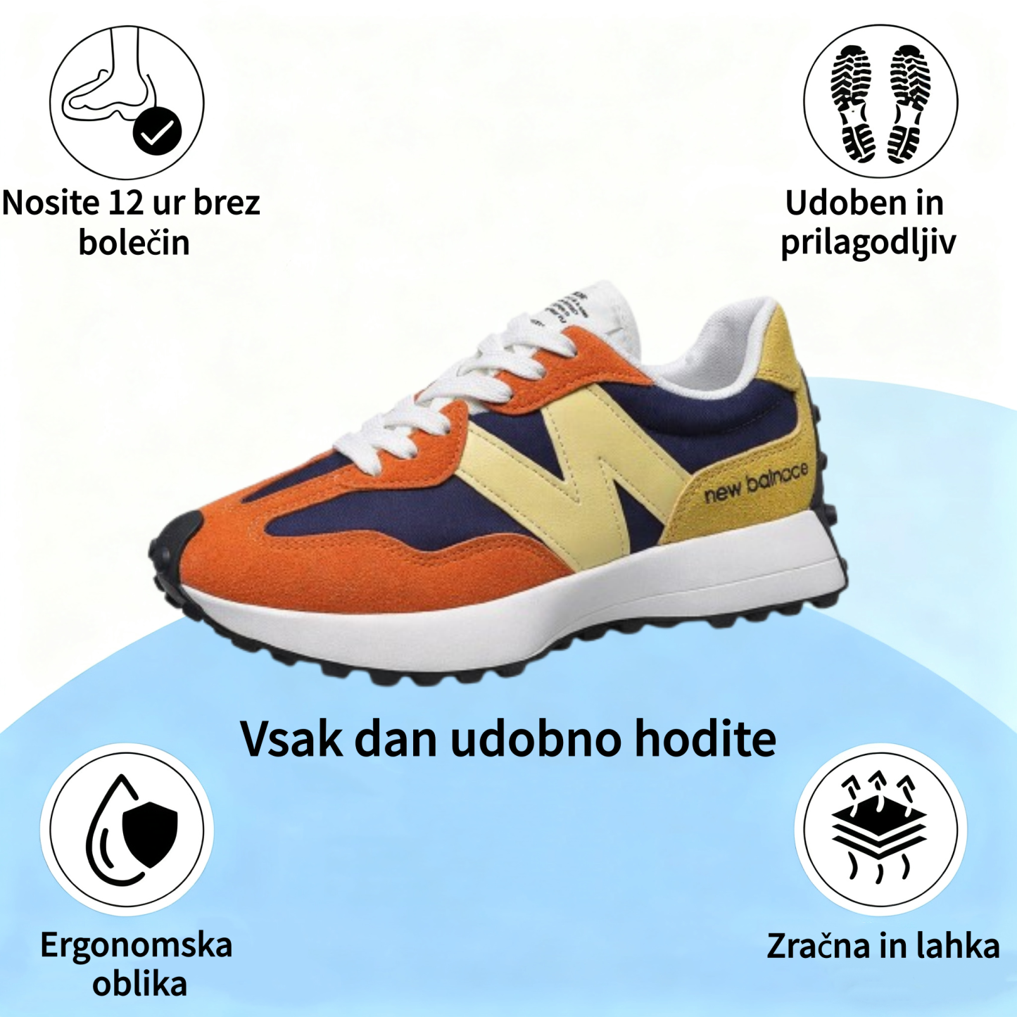 ⏰Luksuzni ženski ortopedski čevlji z ergonomskim dizajnom✅Mehki, udobni in izjemno podporni🦶 - Učinkovito lajšajo bolečine v stopalih