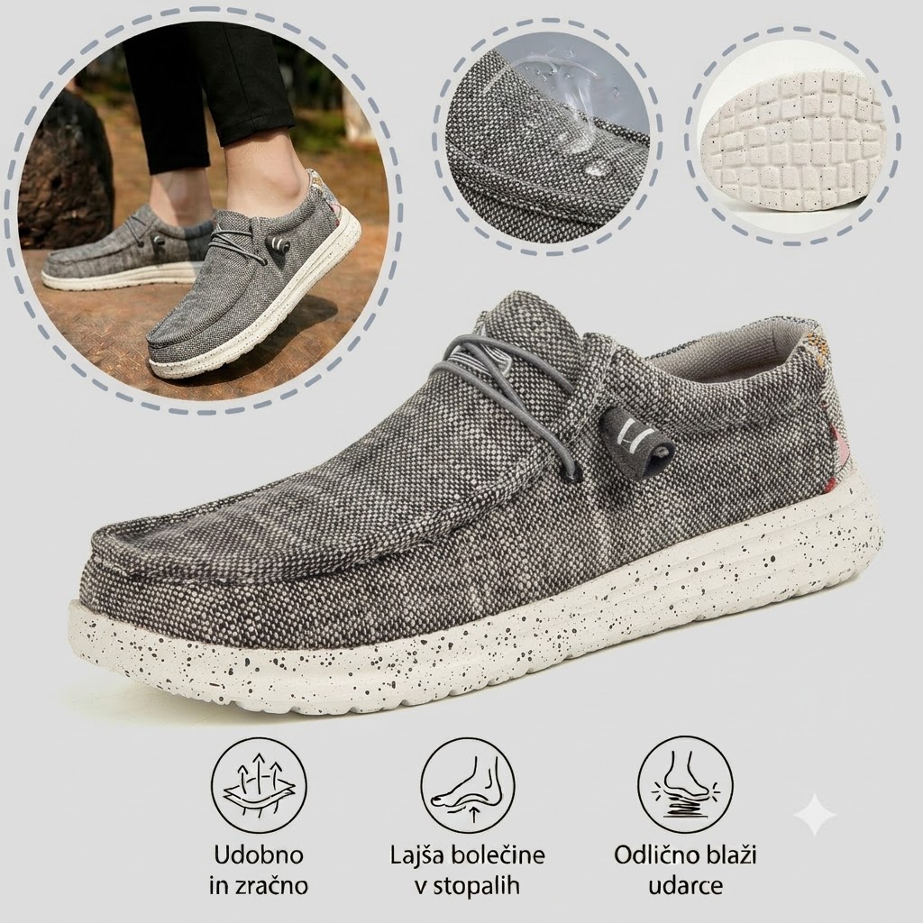 🎉 Omejena časovna ponudba! 👞 Moški poletni casual čevlji | Izjemno lahki in zračni ✅ Enostavno obuvanje 👣 Mehak nedrseč podplat 🚶 Podpora stopalnemu loku za udobno hojo ves dan
