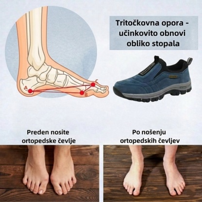 Moški ortopedski semiš čevlji 🦶 Podpora stopalnega loka za lajšanje bolečin. 💧 Vodoodporni in nedrseči. ✅ Enostavno obuvanje in sezuvanje brez sklanjanja.