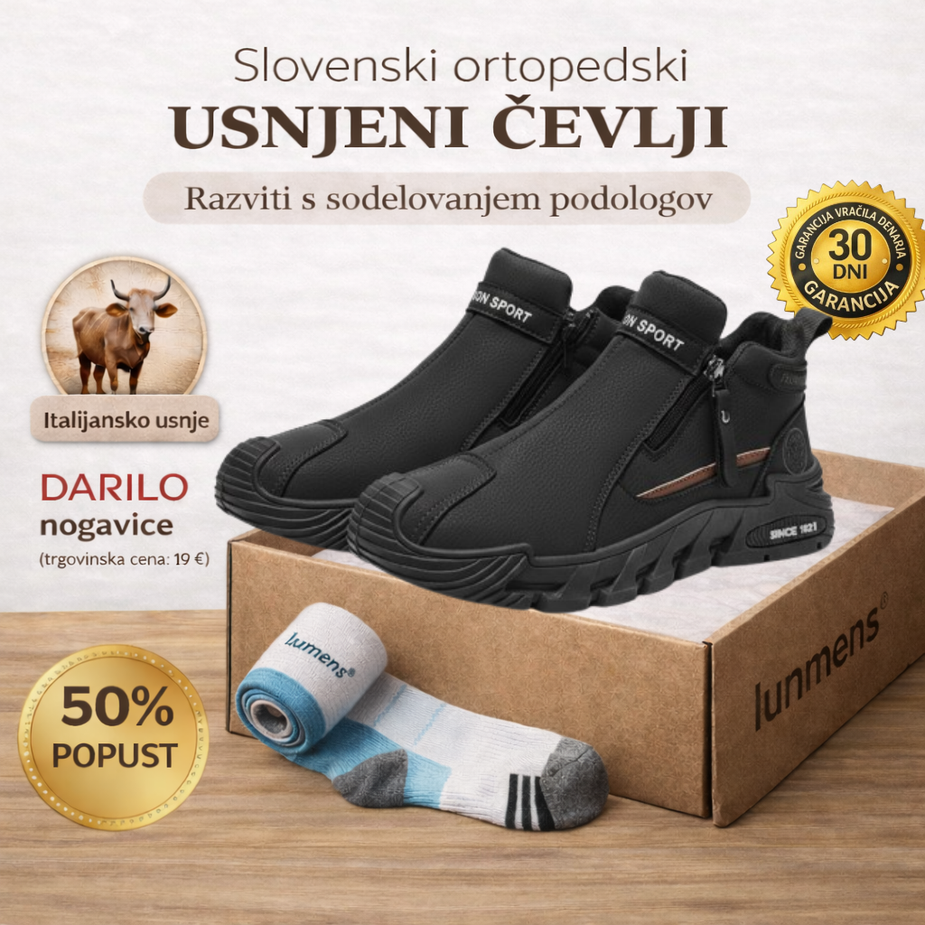 🔥 50 % popusta danes – ne zamudite! Holious® 🐂 Italijanski ročno izdelani ortopedski čevlji ✅ Lajšajo bolečine v stopalih