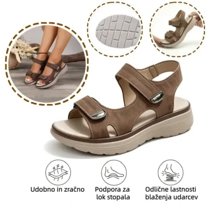 🔥50 % popust danes - ne zamudite priložnosti! Poletni ortopedski sandali, ergonomsko oblikovani ✅ Lajšajo bolečine v stopalih, nedrseči in zračni, nastavljivi Velcro ✅