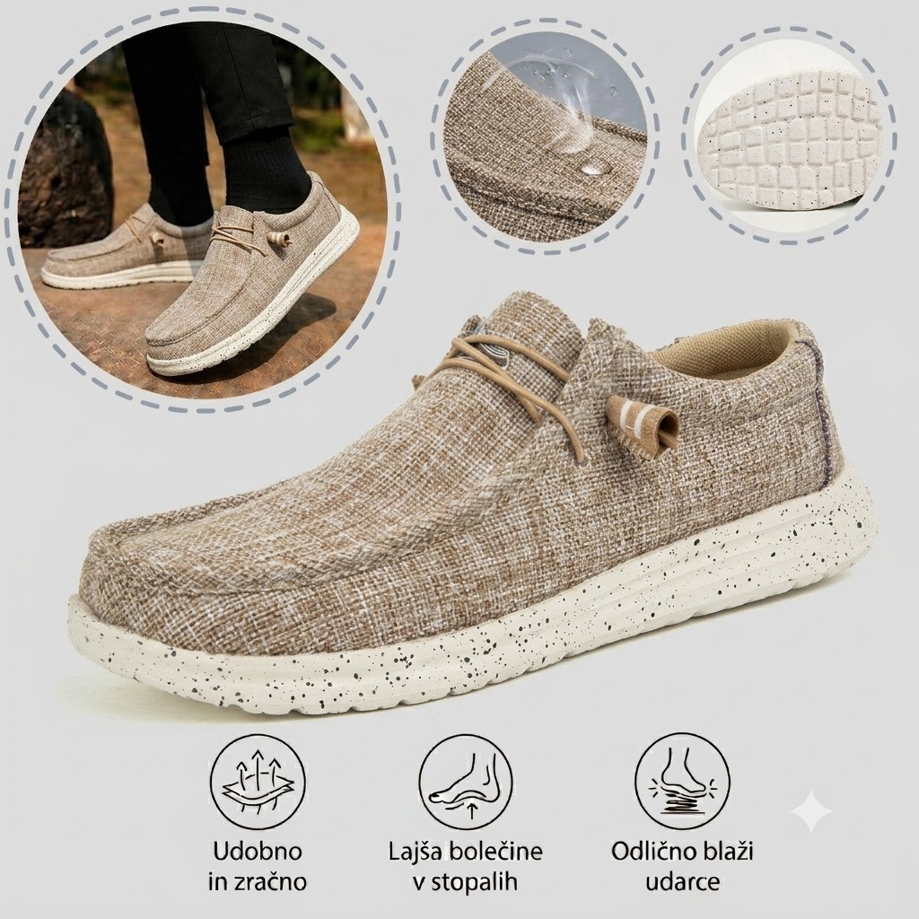 🎉 Omejena časovna ponudba! 👞 Moški poletni casual čevlji | Izjemno lahki in zračni ✅ Enostavno obuvanje 👣 Mehak nedrseč podplat 🚶 Podpora stopalnemu loku za udobno hojo ves dan