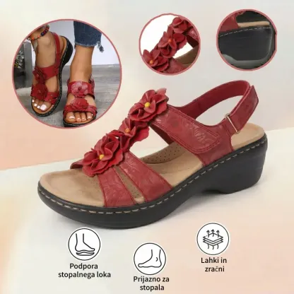 🔥 Ženski poletni ortopedski sandali: podpora za stopalni lok, ravna peta, širok kroj. Idealni za tiste, ki trpijo zaradi plantarnega fasciitisa. Enostavni, udobni in neboleči pri vsakem koraku. ✅