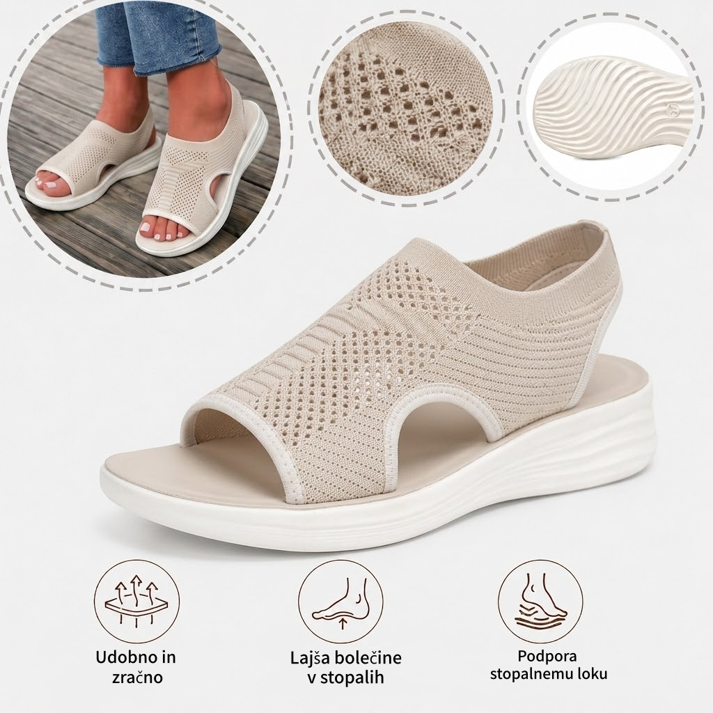 ⏰ Samo danes -50%!  👡 Udobni sandali z oporo za stopalni lok 🦶 Ergonomska zasnova za celodnevno udobje pri hoji ✅