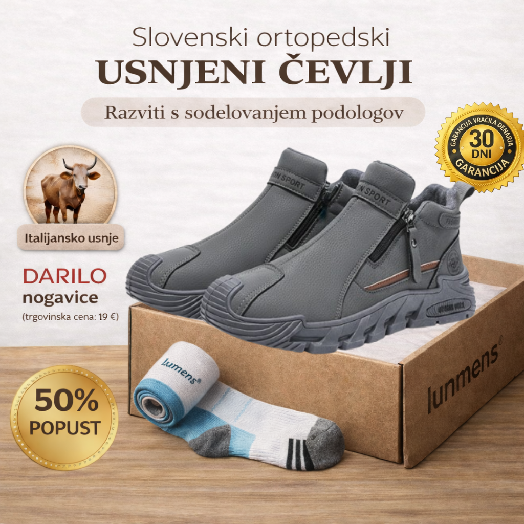 🔥 50 % popusta danes – ne zamudite! Holious® 🐂 Italijanski ročno izdelani ortopedski čevlji ✅ Lajšajo bolečine v stopalih