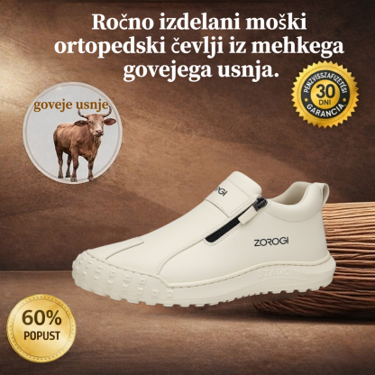 🎁Zadnji dan za 60 % popust, ne zamudite!⏰Izdelano iz avstralske telečje kože🐂Opora za stopalski lok - lajša bolečine v stopalih✅Vodoodporno in nedrseče, udobno za hojo.