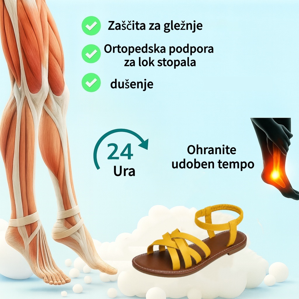 ⏰ Zadnji dan – 50 % POPUST! Ne zamudite! ✅️ Udobni sandali z oporo stopalnemu loku – ergonomsko oblikovani za lajšanje bolečin v stopalih.