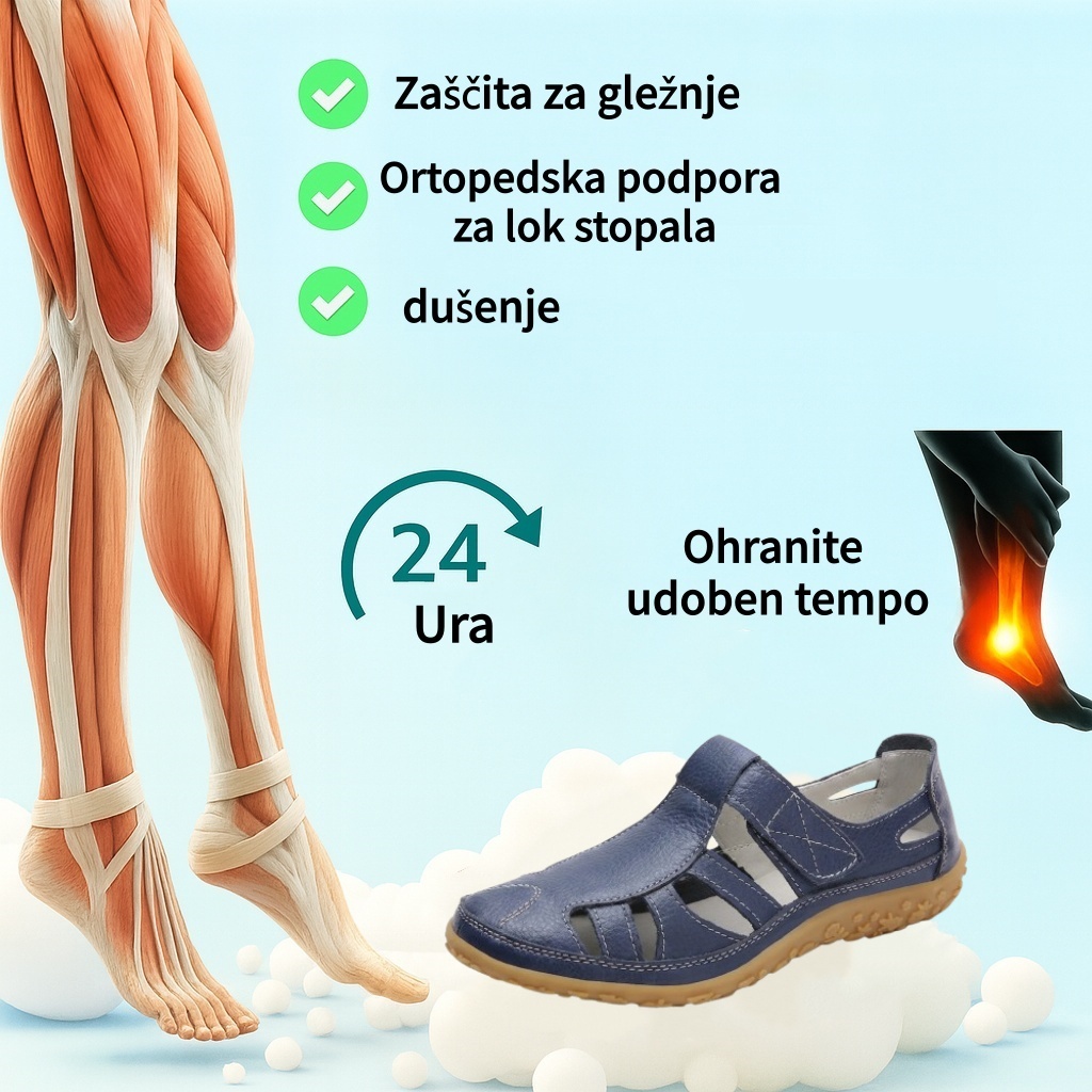 ⏰ Zadnji dan – 50 % popust! Ne zamudite!Ergonomsko oblikovani ortopedski sandali z blaženjem udarcev ✅ Zdravi ortopedski sandali, zasnovani posebej za evropske ženske