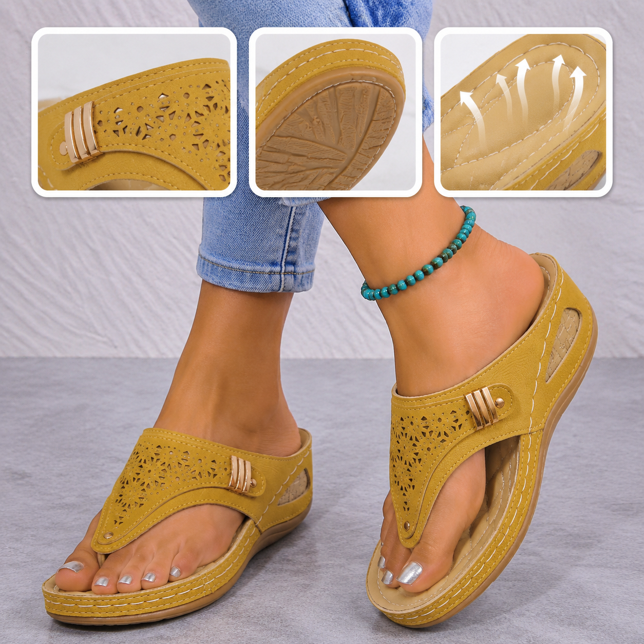⏰ Samo danes -50%! 👡 Udobni sandali z oporo za stopalni lok 🦶 Ergonomska zasnova za celodnevno udobje pri hoji ✅