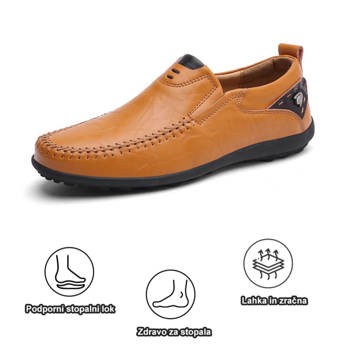 【🔥Danes 50 % popust - ne zamudite】Ergonomsko oblikovani ortopedski čevlji - vrhunsko usnje + ročno šivani👞