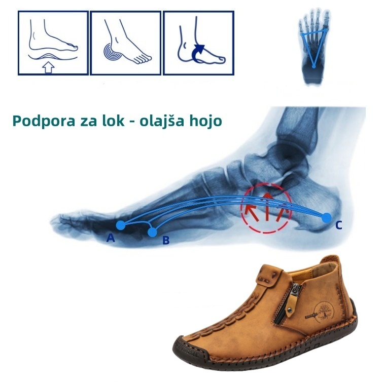 【🔥Danes 50 % popust - ne zamudite】Ergonomsko oblikovani ortopedski čevlji - vrhunsko usnje + ročno šivani👞