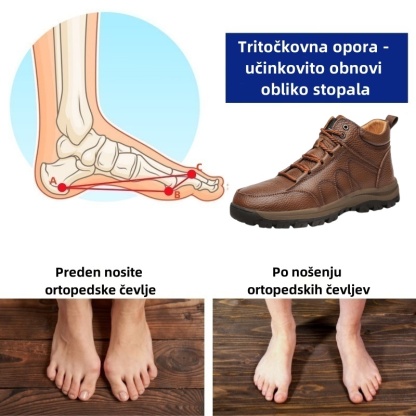 🐂 Moški ortopedski čevlji iz avstralske telečje kože 👞 Ročno šivani, vodoodporni in nedrseči ✅ Podpora za stopalni lok: udobna hoja ✅