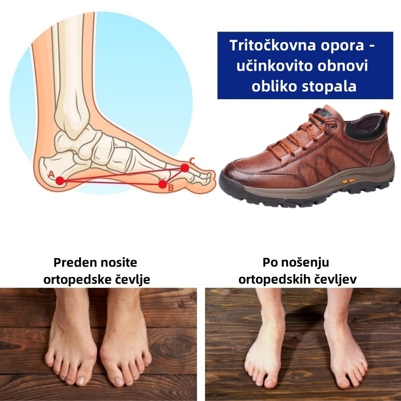 ⏰50 % popusta danes, ne zamudite! 🐂 Moški ortopedski čevlji, ročno izdelani iz avstralske kravje kože ✅ Lajšajo bolečine v stopalih ✅ Vodoodporni in nedrseči, udobni za nošenje.