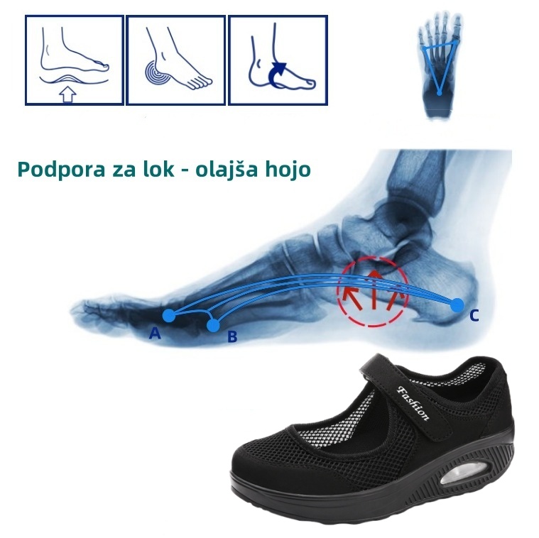 [🔥Današnja polovična cena - ne zamudite] Ženski zračni ortopedski čevlji, učinkovito blaženje udarcev - s 168 patenti za obutev 👞 olajšajo hojo