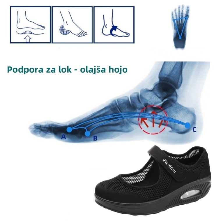 [🔥Današnja polovična cena - ne zamudite] Ženski zračni ortopedski čevlji, učinkovito blaženje udarcev - s 168 patenti za obutev 👞 olajšajo hojo