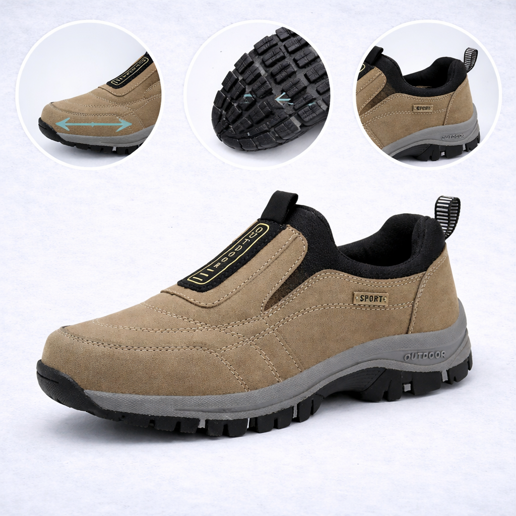 🔷Luksuzni moški ortopedski čevlji iz semiša, enostavni za obuvanje in sezuvanje brez sklanjanja 🦶Podpora za lok, lajšanje bolečin