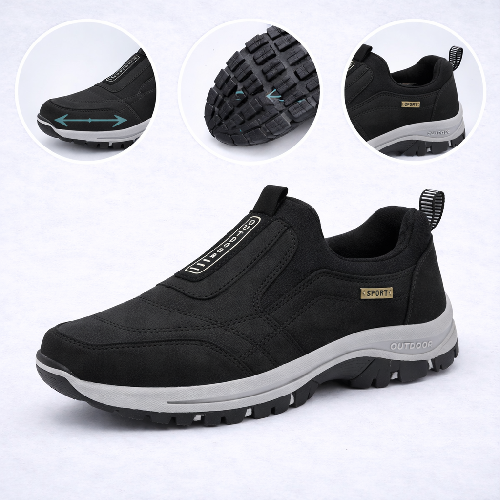 🔷Luksuzni moški ortopedski čevlji iz semiša, enostavni za obuvanje in sezuvanje brez sklanjanja 🦶Podpora za lok, lajšanje bolečin