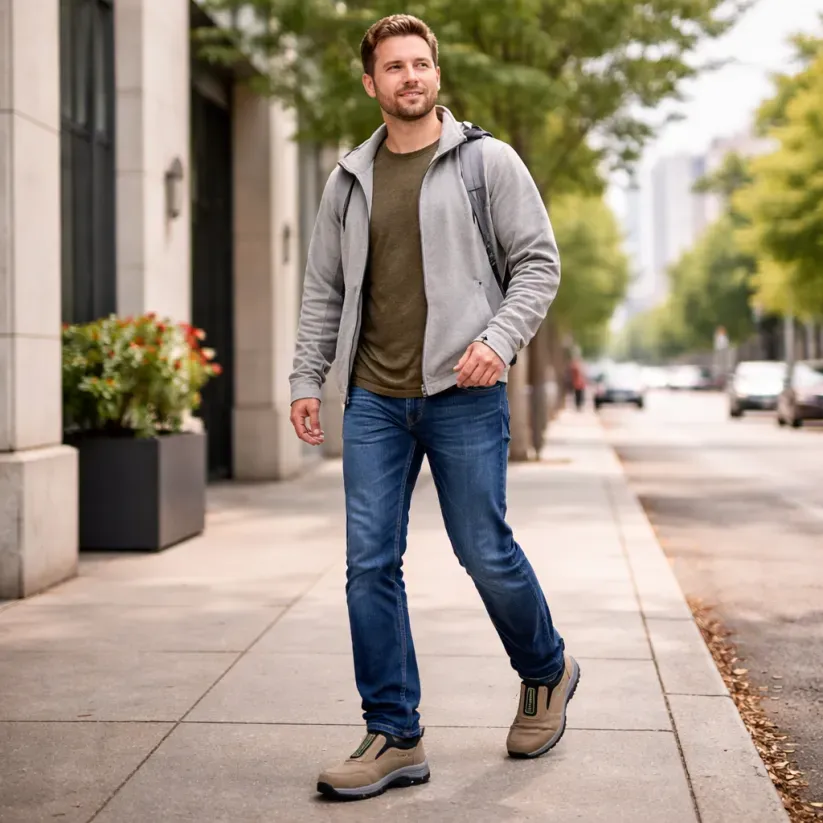 🔴Visokokakovostni čevlji iz semiša🦶Blajšajo bolečine v stopalih in plantarni fasciitis - Vodoodporni in nedrseči✅Celoten izbor velikosti