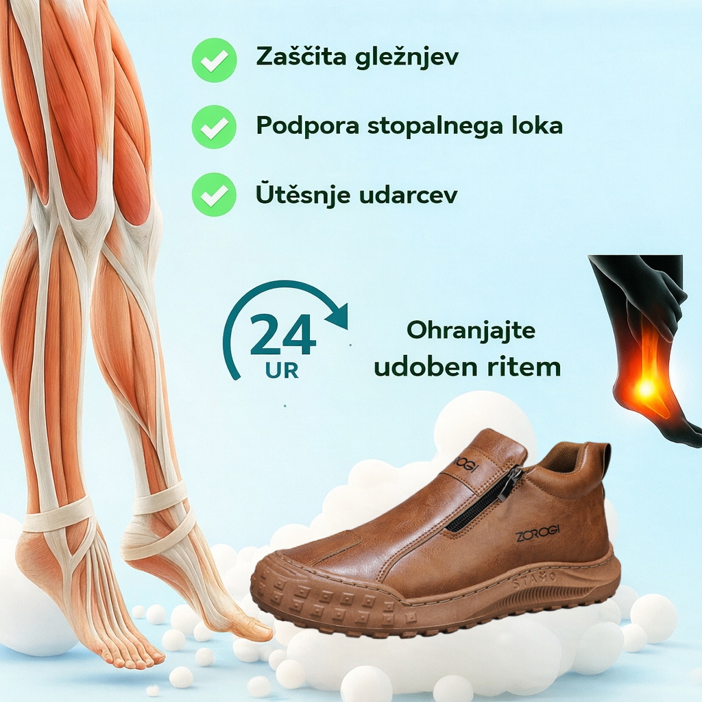 ⏰50 % popusta danes, ne zamudite! 🔥 Moški ortopedski čevlji, ročno izdelano pravo usnje 🐂 Vodoodporni in nedrseči ✅ Podpora stopalnega loka za celodnevno udobje