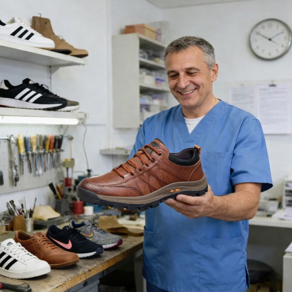 ⏰50 % popusta danes, ne zamudite! 🐂 Moški ortopedski čevlji, ročno izdelani iz avstralske kravje kože ✅ Lajšajo bolečine v stopalih ✅ Vodoodporni in nedrseči, udobni za nošenje.