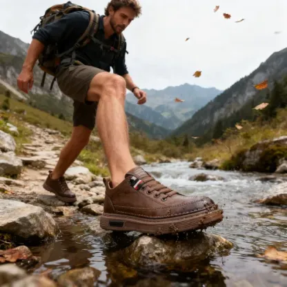 🔥50% popust! ⏰Ergonomsko oblikovani ortopedski čevlji za moške, izdelani iz telečjega usnja ✅Mehki, udobni in izjemno oporni🦶 - Učinkovito lajšajo bolečine v stopalih