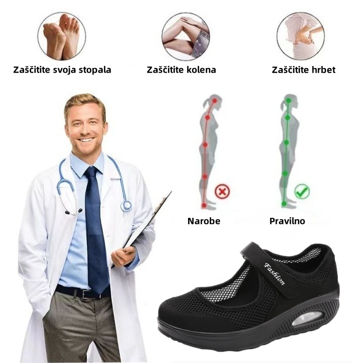 [🔥Današnja polovična cena - ne zamudite] Ženski zračni ortopedski čevlji, učinkovito blaženje udarcev - s 168 patenti za obutev 👞 olajšajo hojo