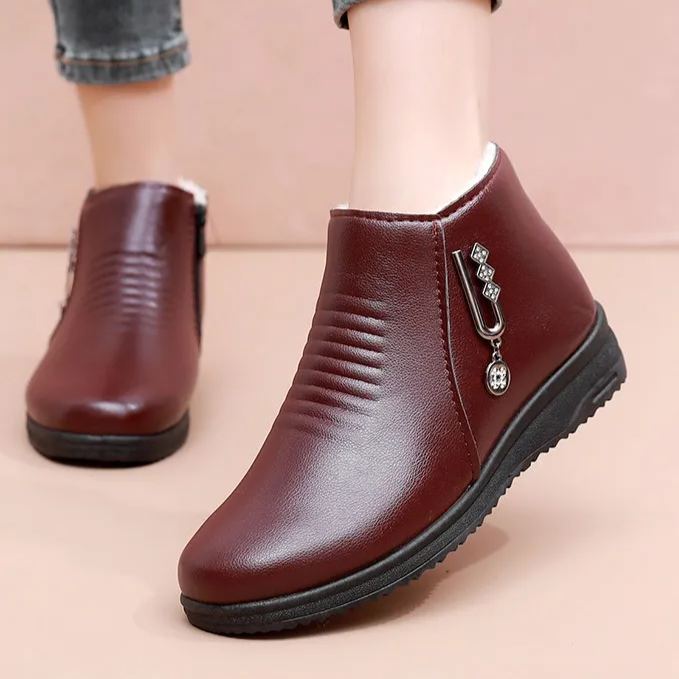 (🔥50% popust danes - ne zamudite te priložnosti) ⏰ - Mehki in udobni, originalni volneni ženski usnjeni čevlji (opora za lok - olajša hojo)