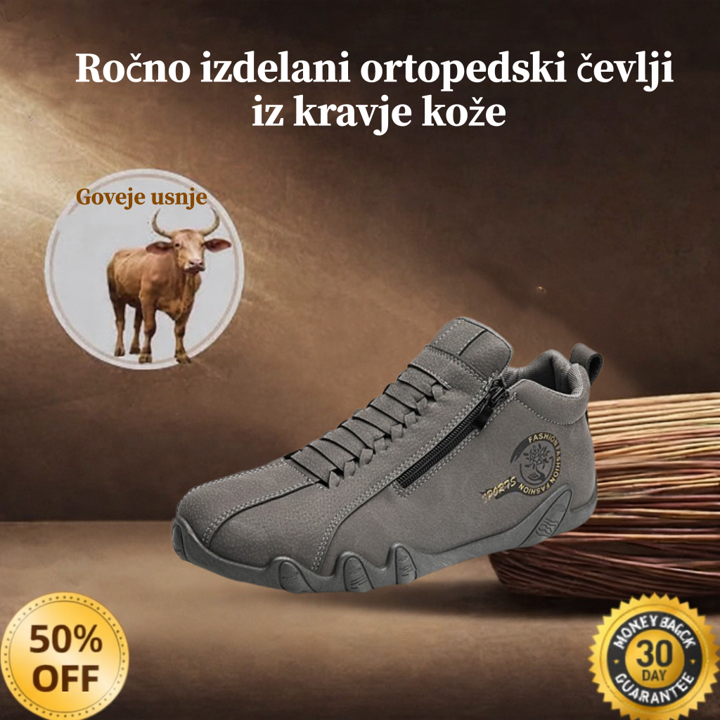 🎁Zadnji dan za 50 % popust, ne zamudite!⏰Izdelano iz avstralske telečje kože🐂Opora za stopala - lajša bolečine v stopalih✅Vodoodporno in nedrseče, udobno za hojo.