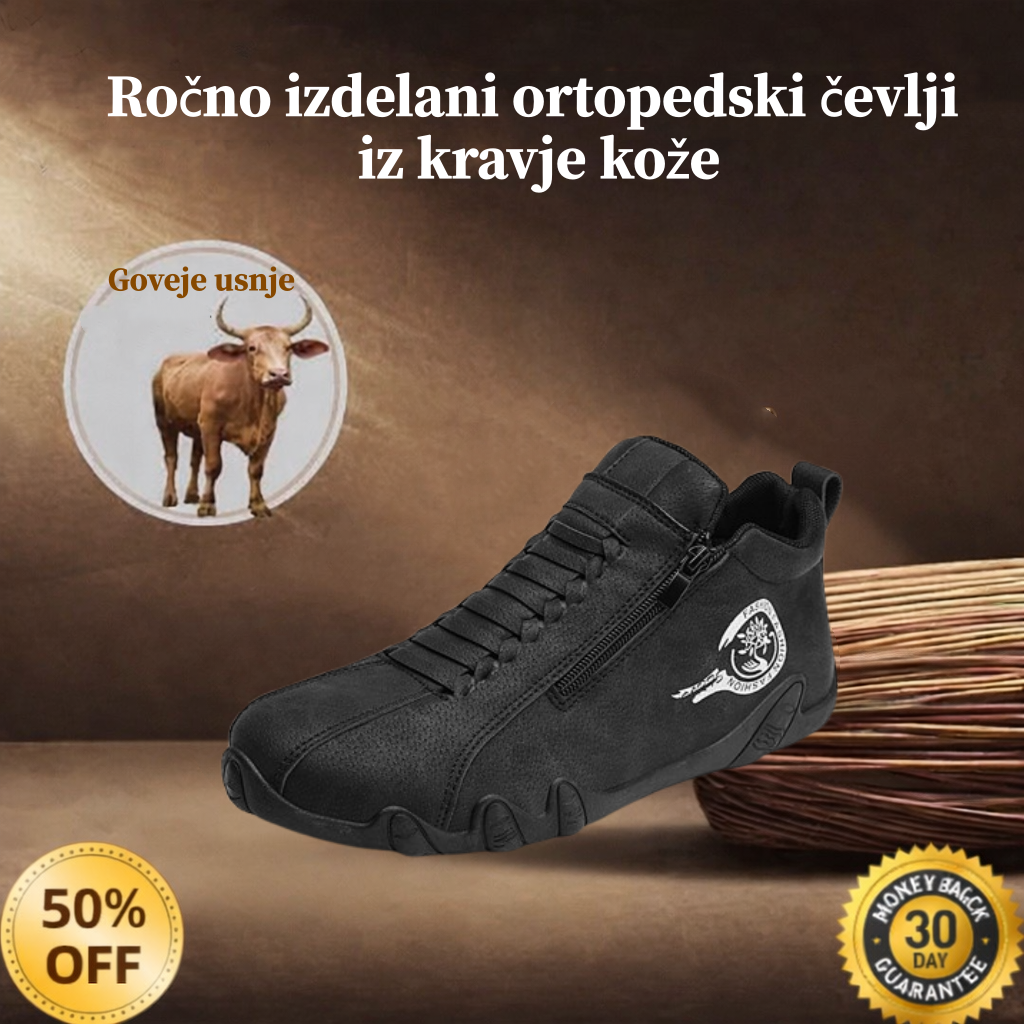 🎁Zadnji dan za 50 % popust, ne zamudite!⏰Izdelano iz avstralske telečje kože🐂Opora za stopala - lajša bolečine v stopalih✅Vodoodporno in nedrseče, udobno za hojo.