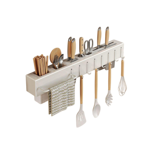 Estante de cocina multifuncional sin taladro