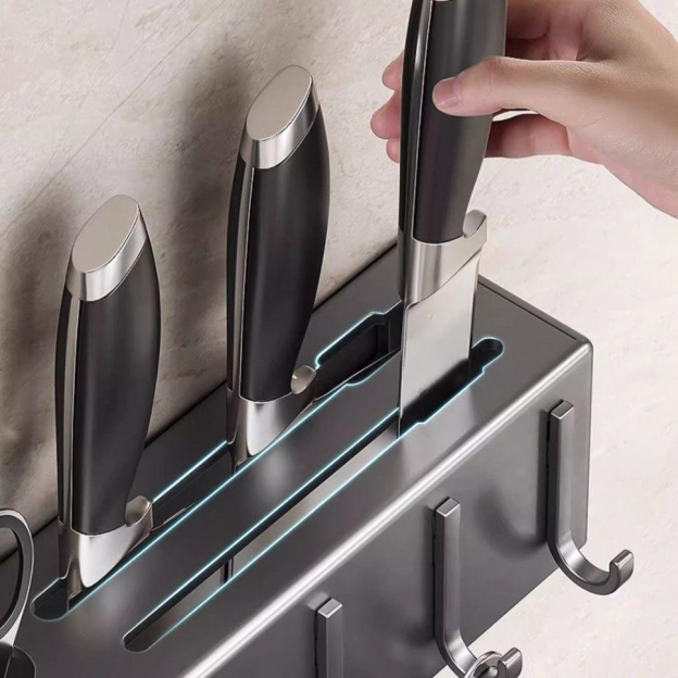 Estante de cocina multifuncional sin taladro