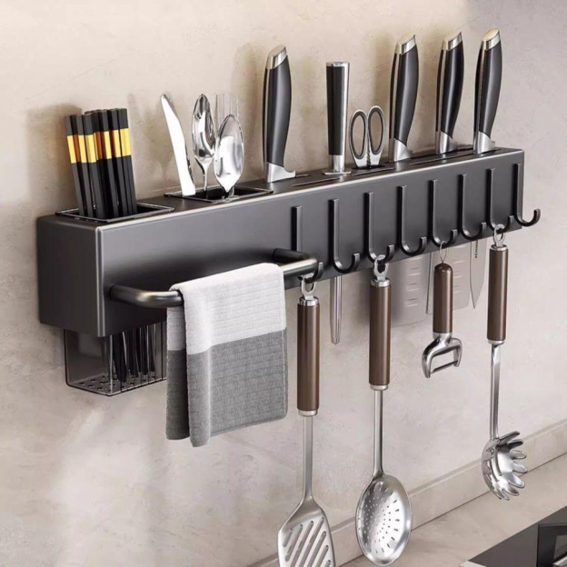 Estante de cocina multifuncional sin taladro