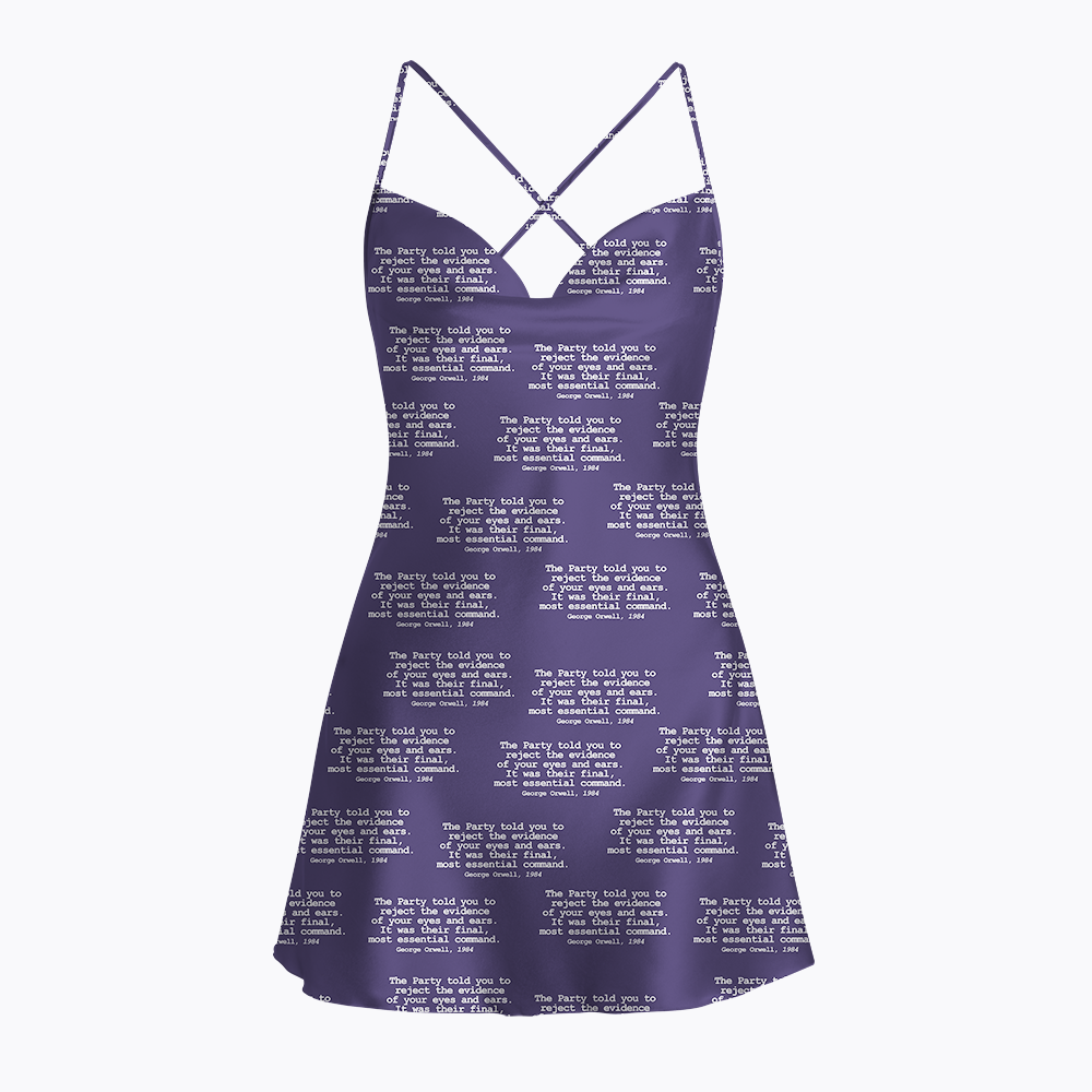 Reject The Evidence Satin Cross Back Mini Dresses