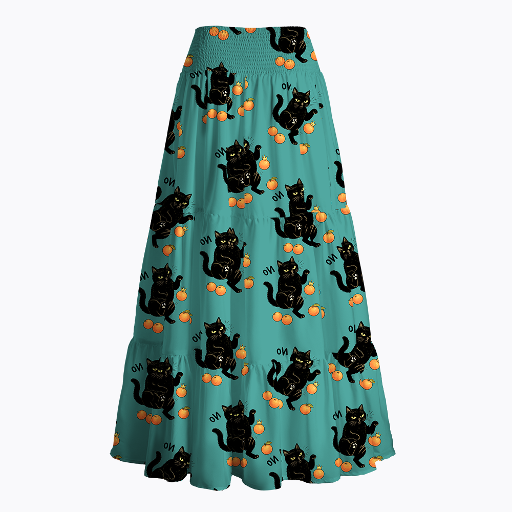No Kings Black Cat Maxi Skirt
