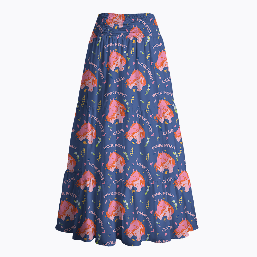 Pink Pony Maxi Skirt