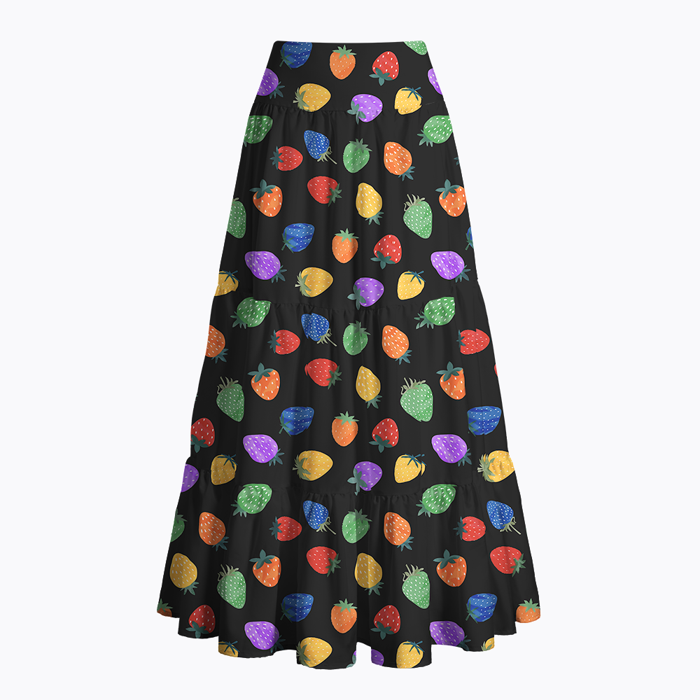 Strawberry Trans Rights Maxi Skirt
