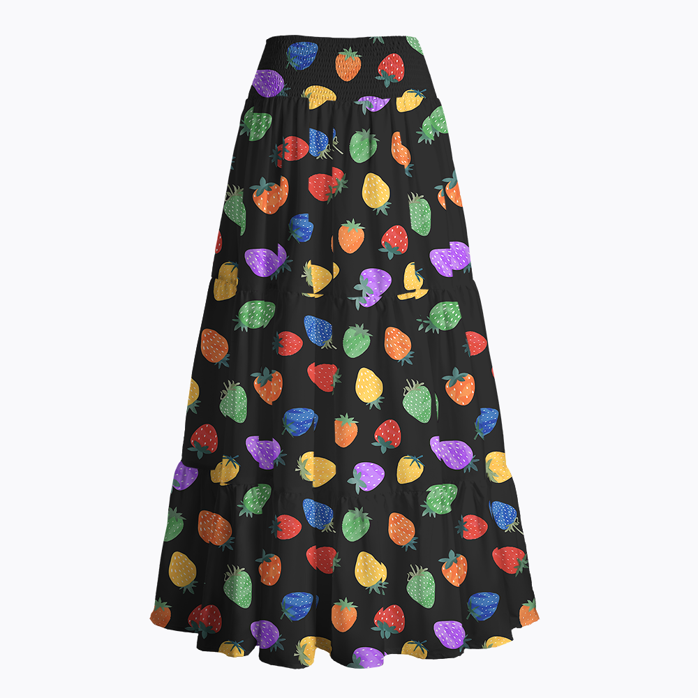 Strawberry Trans Rights Maxi Skirt