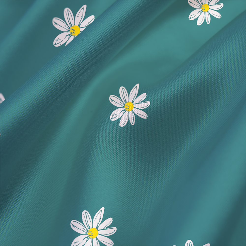 Floral Daisy Satin Cross Back Mini Dresses