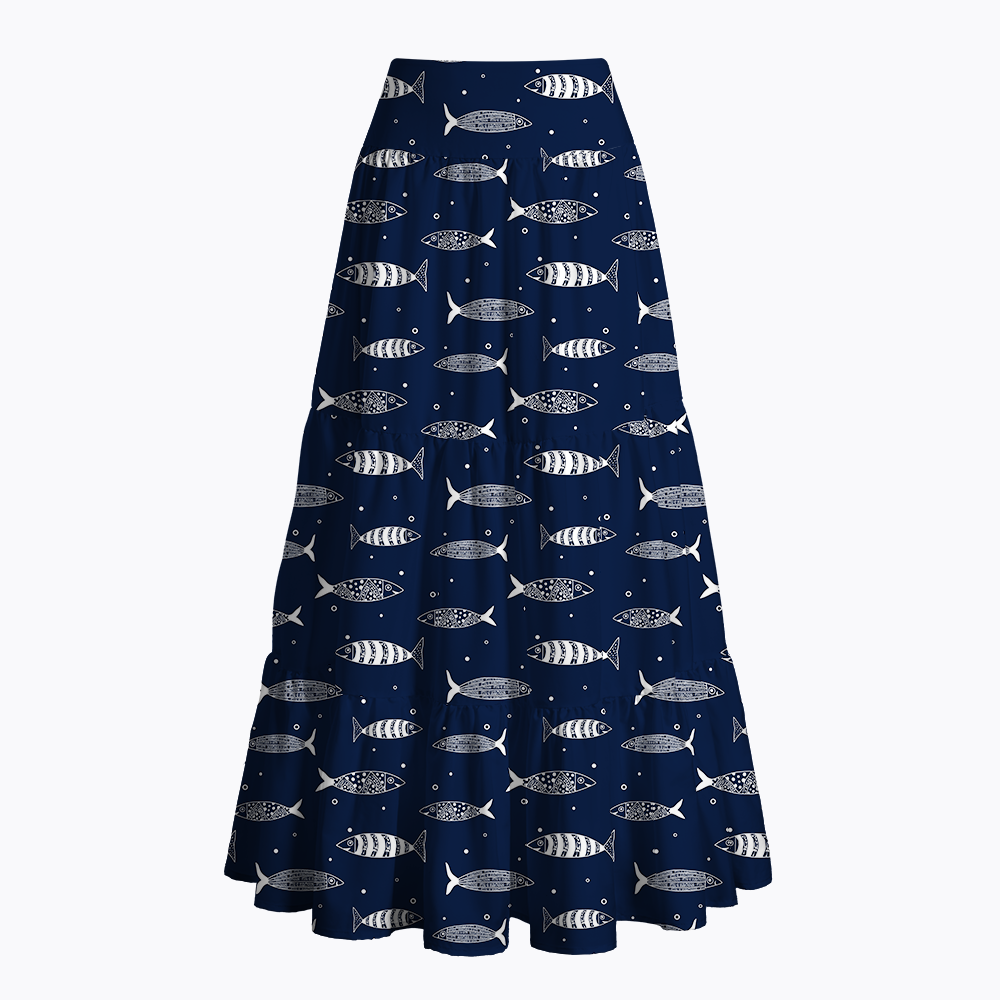 Sardine Resistance Maxi Skirt