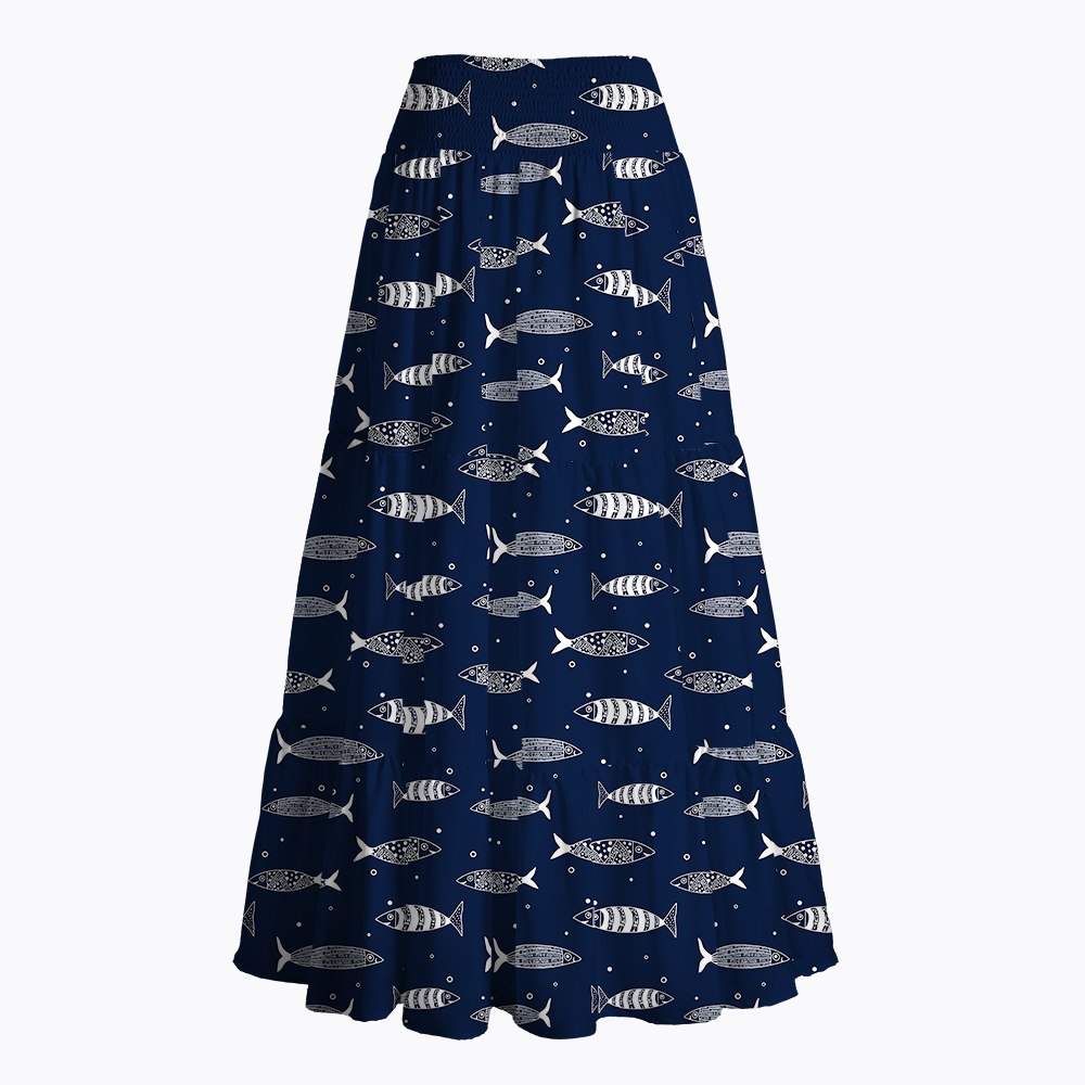 Sardine Resistance Maxi Skirt