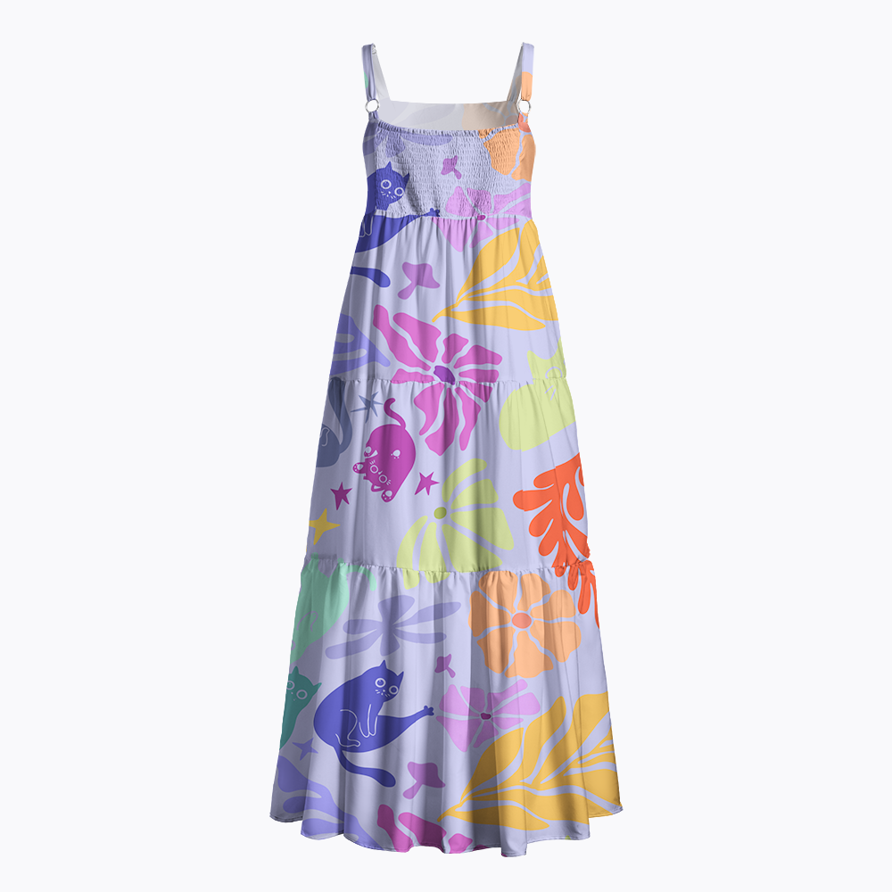 Rainbow Cats Maxi Dress