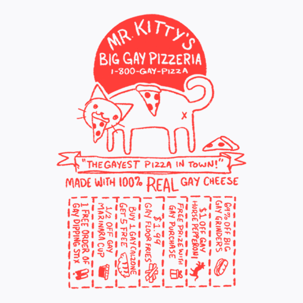 MR. KITTY’S BIG PIZZERIA Washed T-Shirt