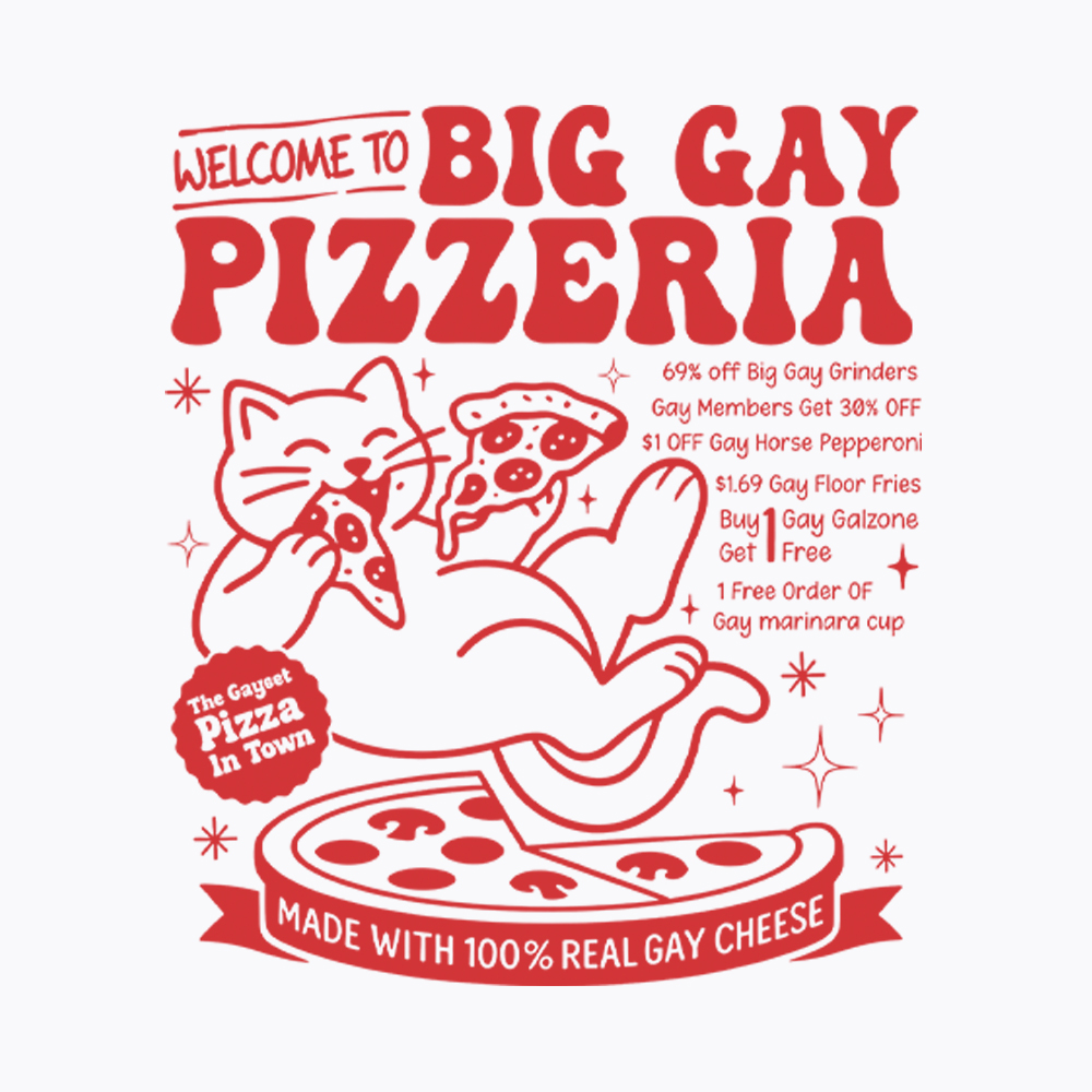 Big Gay Pizzeria Washed T-Shirt