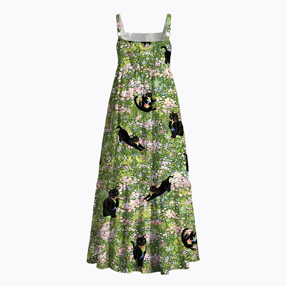 LGBTQ Pride Tuxedo Cat Maxi Dress